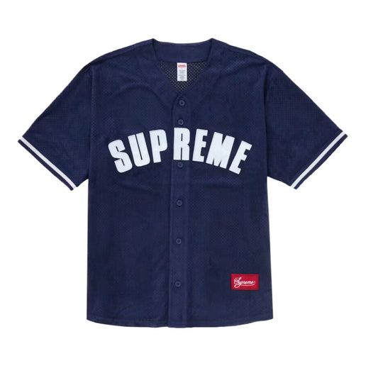 SUPREME ULTRASUEDE MESH BASEBALL JERSEY